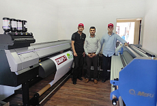 Инсталляция первого в Узбекистане сольвентного принтера Mimaki JV100