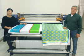 Каландровый термопресс HOTA дополнил принтер Mimaki TS100 в Ургенче