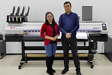 Инсталляция принтера Mimaki JV150 в молодой типографии "RICH полиграфия"
