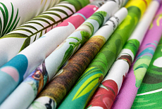 Принты на натуральном хлопковом сатине 140 гр. с помощью Mimaki Tx300P-1800﻿