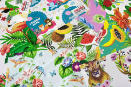 Принты на натуральном хлопковом сатине 140 гр. с помощью Mimaki Tx300P-1800﻿