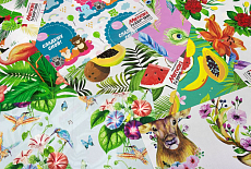 Принты на натуральном хлопковом сатине 140 гр. с помощью Mimaki Tx300P-1800﻿