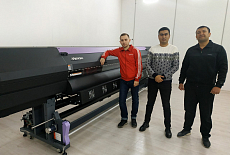Компания "Мастер потолков" из города Андижан обзавелась принтером Mimaki SWJ-320EA