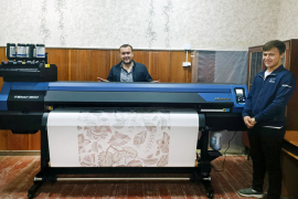 Mimaki TS100 инсталлирован для печати на синтетических тканях и трикотаже