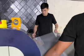 Инсталляция термопрессового каландра HOTA 220-1900 Plus в компании DISLA SPORT