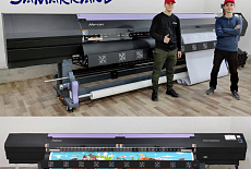 Инсталляция принтера Mimaki SWJ-320EA﻿ в компании Luxury Print (г. Самарканд)
