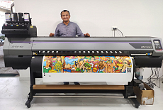 Комплекс из Mimaki JV100 и Mimaki CG-130AR установлен в компании "Uz Time"