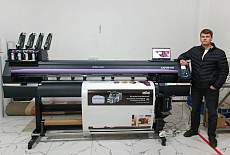 Очередной запуск принтера с функцией резки Mimaki CJV150 в РПК Узбекистана