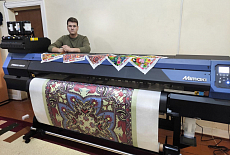 В Узбекистане запущен первый текстильный принтер Mimaki TS100!