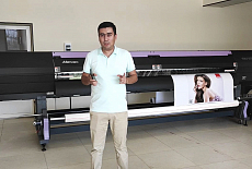 В городе Карши установлен трехметровый сольвентный принтер Mimaki SWJ-320EA