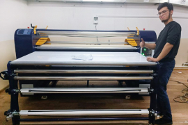 Каландровый термопресс HOTA 220-1700 Plus установлен в компании "Alo Omad Rivoj"