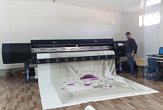 Инсталляция принтера Mimaki SWJ-320EA﻿ в компании Luxury Print (г. Самарканд)