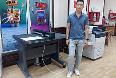 Инсталляция режущего плоттера VULCAN в компании Mobiuz